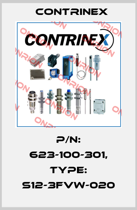 p/n: 623-100-301, Type: S12-3FVW-020 Contrinex