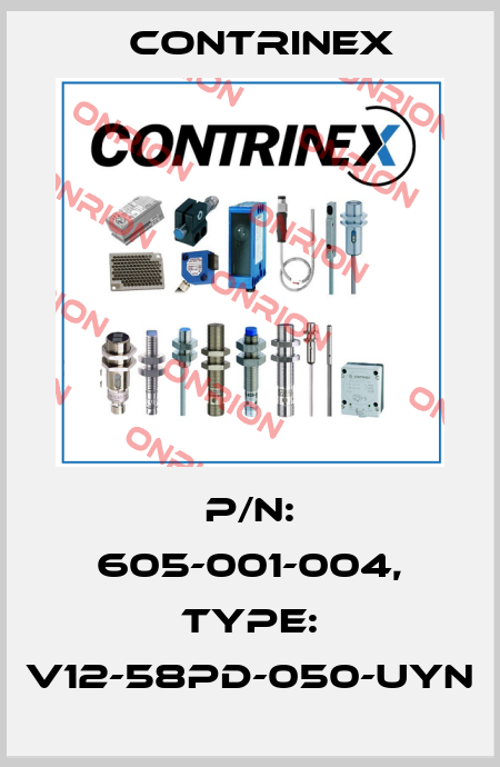 p/n: 605-001-004, Type: V12-58PD-050-UYN Contrinex
