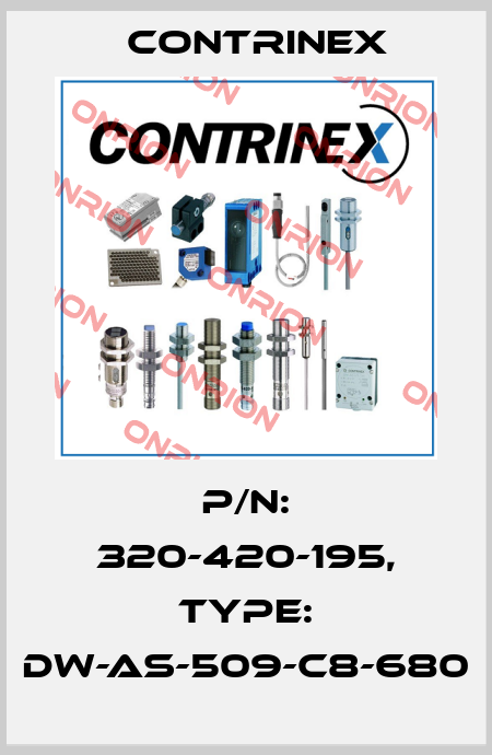 p/n: 320-420-195, Type: DW-AS-509-C8-680 Contrinex