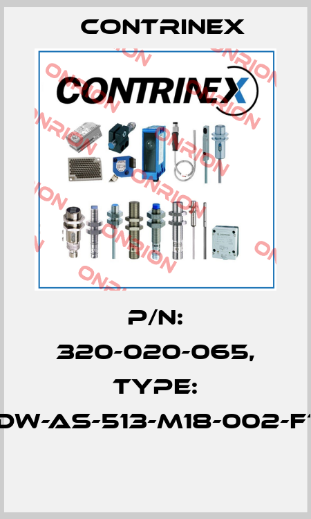 P/N: 320-020-065, Type: DW-AS-513-M18-002-F1  Contrinex