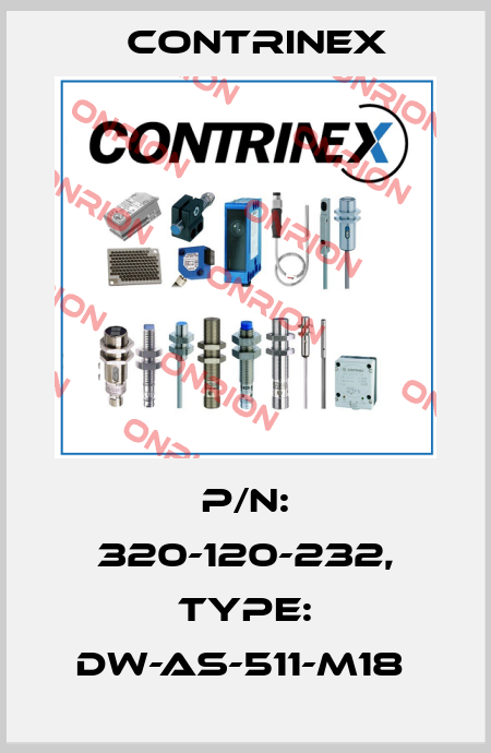 P/N: 320-120-232, Type: DW-AS-511-M18  Contrinex
