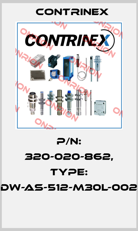 P/N: 320-020-862, Type: DW-AS-512-M30L-002  Contrinex