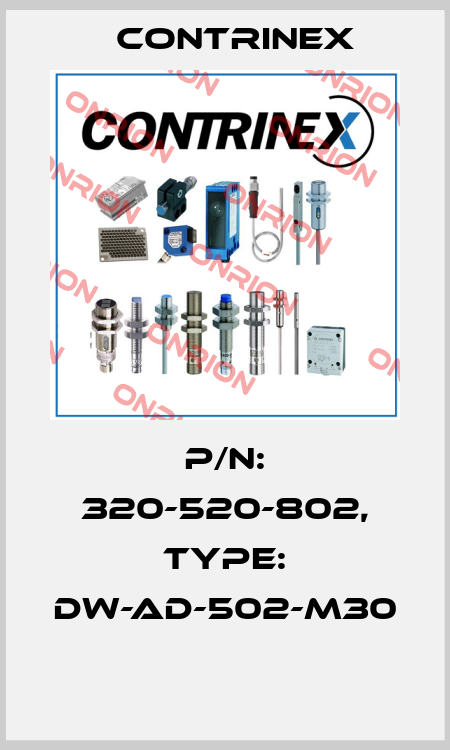P/N: 320-520-802, Type: DW-AD-502-M30  Contrinex
