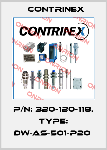 P/N: 320-120-118, Type: DW-AS-501-P20  Contrinex