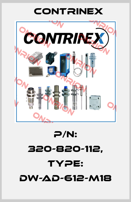 p/n: 320-820-112, Type: DW-AD-612-M18 Contrinex