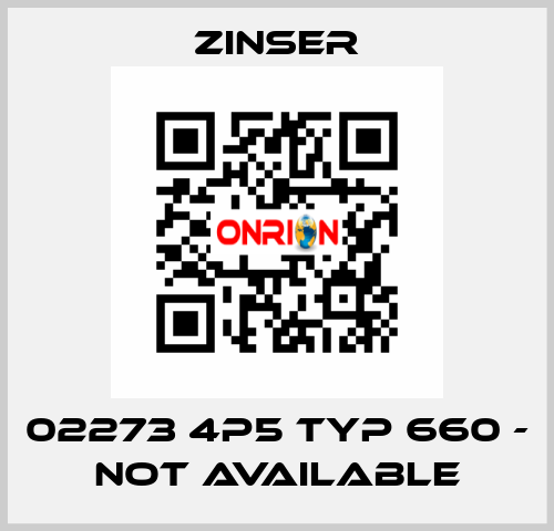 02273 4P5 TYP 660 - not available Zinser