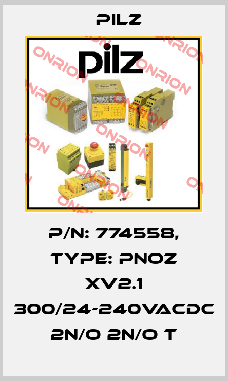 p/n: 774558, Type: PNOZ XV2.1 300/24-240VACDC 2n/o 2n/o t Pilz