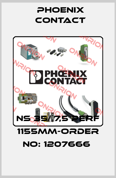 NS 35/ 7,5 PERF 1155MM-ORDER NO: 1207666  Phoenix Contact