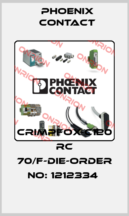 CRIMPFOX-C120 RC 70/F-DIE-ORDER NO: 1212334  Phoenix Contact