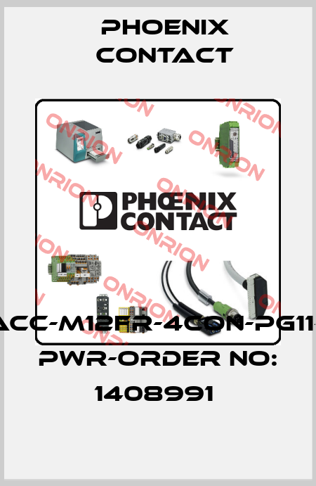 SACC-M12FR-4CON-PG11-M PWR-ORDER NO: 1408991  Phoenix Contact