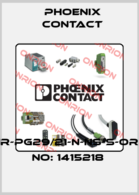 A-INR-PG29/21-N-NS-S-ORDER NO: 1415218  Phoenix Contact