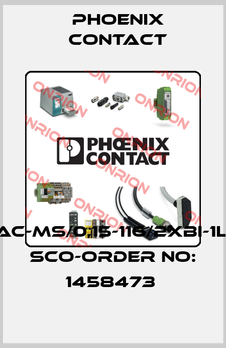 SAC-MS/0,15-116/2XBI-1L-Z SCO-ORDER NO: 1458473  Phoenix Contact