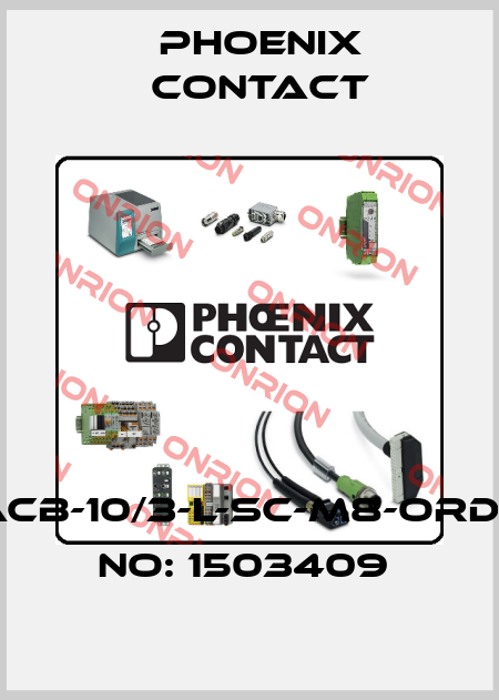 SACB-10/3-L-SC-M8-ORDER NO: 1503409  Phoenix Contact