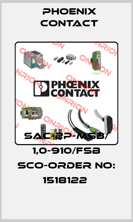 SAC-2P-MSB/ 1,0-910/FSB SCO-ORDER NO: 1518122  Phoenix Contact