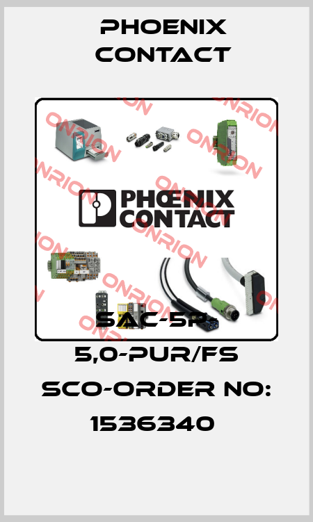 SAC-5P- 5,0-PUR/FS SCO-ORDER NO: 1536340  Phoenix Contact