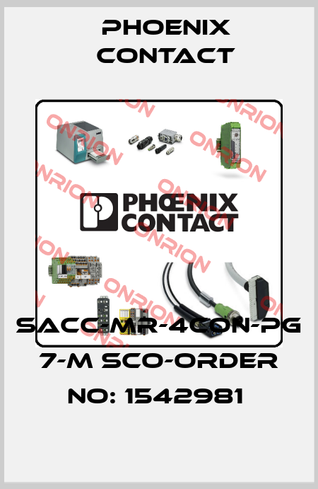 SACC-MR-4CON-PG 7-M SCO-ORDER NO: 1542981  Phoenix Contact