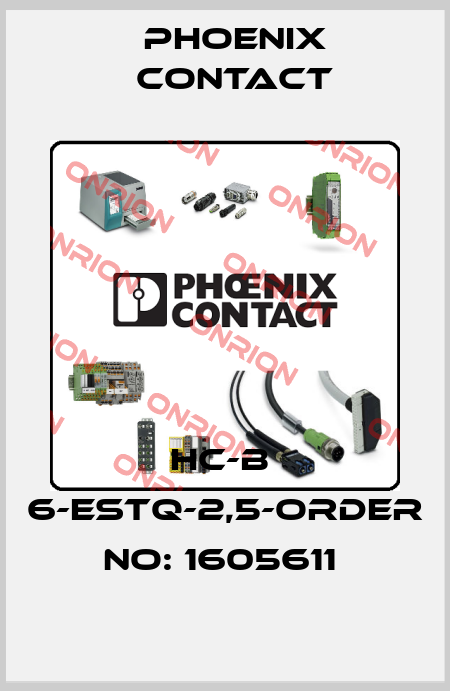 HC-B  6-ESTQ-2,5-ORDER NO: 1605611  Phoenix Contact