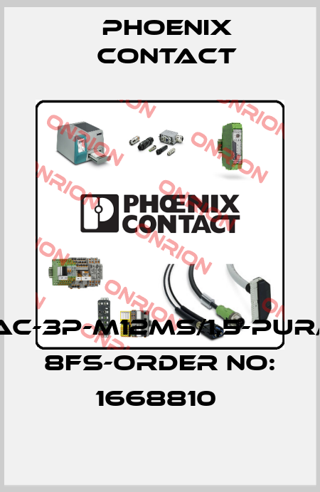 SAC-3P-M12MS/1,5-PUR/M 8FS-ORDER NO: 1668810  Phoenix Contact