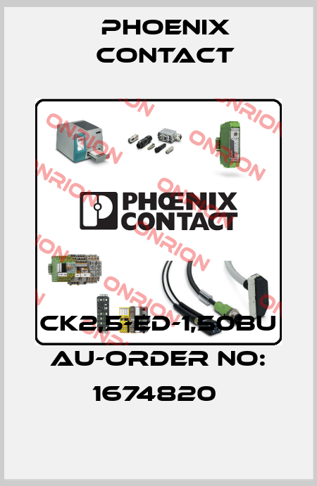 CK2,5-ED-1,50BU AU-ORDER NO: 1674820  Phoenix Contact