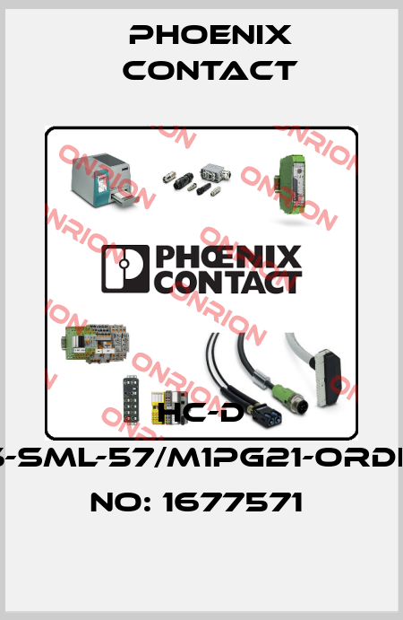 HC-D 25-SML-57/M1PG21-ORDER NO: 1677571  Phoenix Contact