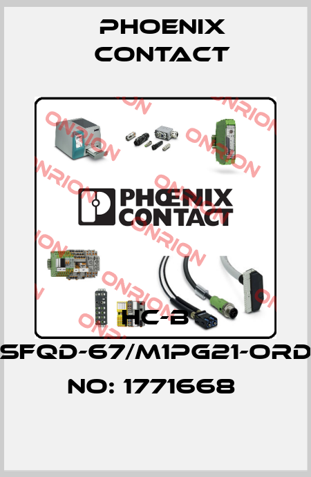 HC-B 16-SFQD-67/M1PG21-ORDER NO: 1771668  Phoenix Contact