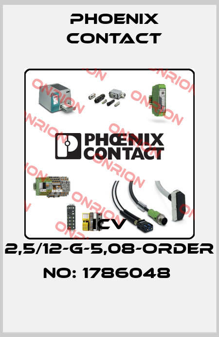 ICV 2,5/12-G-5,08-ORDER NO: 1786048  Phoenix Contact