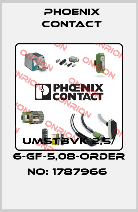 UMSTBVK 2,5/ 6-GF-5,08-ORDER NO: 1787966  Phoenix Contact