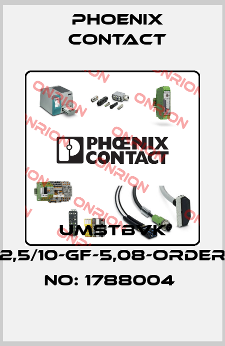 UMSTBVK 2,5/10-GF-5,08-ORDER NO: 1788004  Phoenix Contact