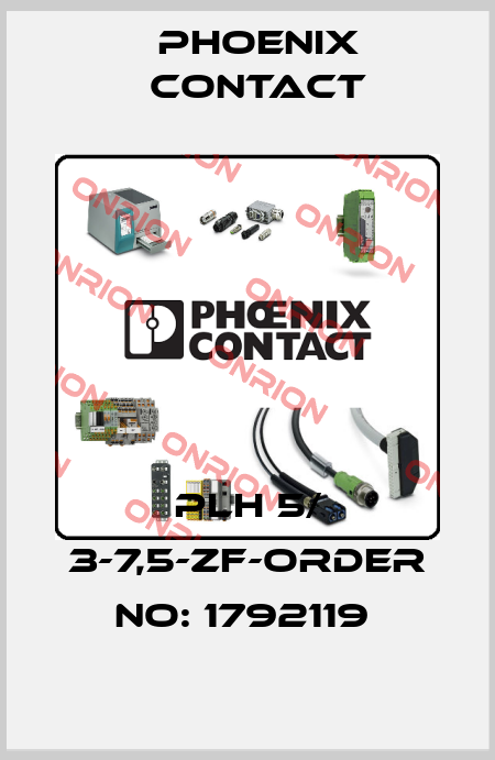 PLH 5/ 3-7,5-ZF-ORDER NO: 1792119  Phoenix Contact