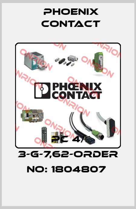PC 4/ 3-G-7,62-ORDER NO: 1804807  Phoenix Contact