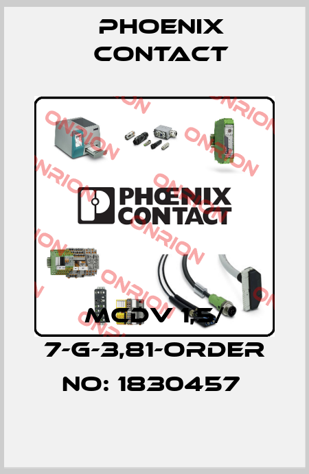 MCDV 1,5/ 7-G-3,81-ORDER NO: 1830457  Phoenix Contact