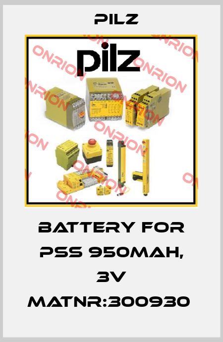 BATTERY FOR PSS 950mAh, 3V MatNr:300930  Pilz