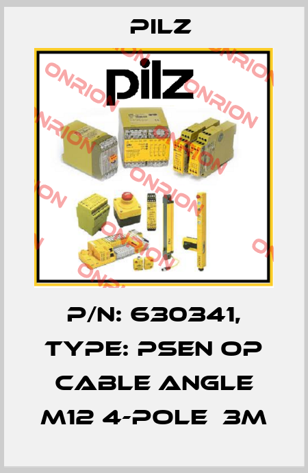 p/n: 630341, Type: PSEN op cable angle M12 4-pole  3m Pilz