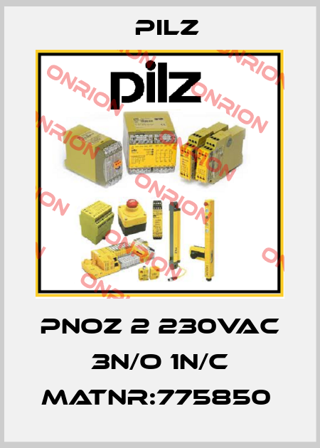 PNOZ 2 230VAC 3n/o 1n/c MatNr:775850  Pilz