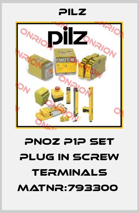 PNOZ p1p Set plug in screw terminals MatNr:793300  Pilz