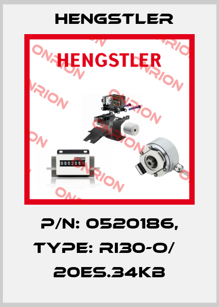 p/n: 0520186, Type: RI30-O/   20ES.34KB Hengstler