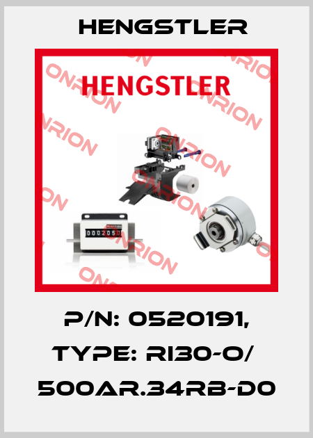 p/n: 0520191, Type: RI30-O/  500AR.34RB-D0 Hengstler