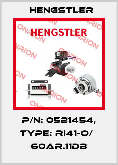 p/n: 0521454, Type: RI41-O/   60AR.11DB Hengstler