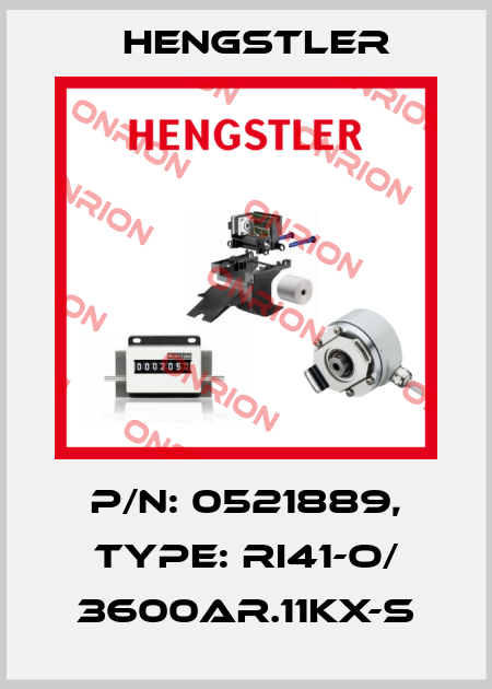 p/n: 0521889, Type: RI41-O/ 3600AR.11KX-S Hengstler
