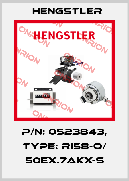 p/n: 0523843, Type: RI58-O/ 50EX.7AKX-S Hengstler