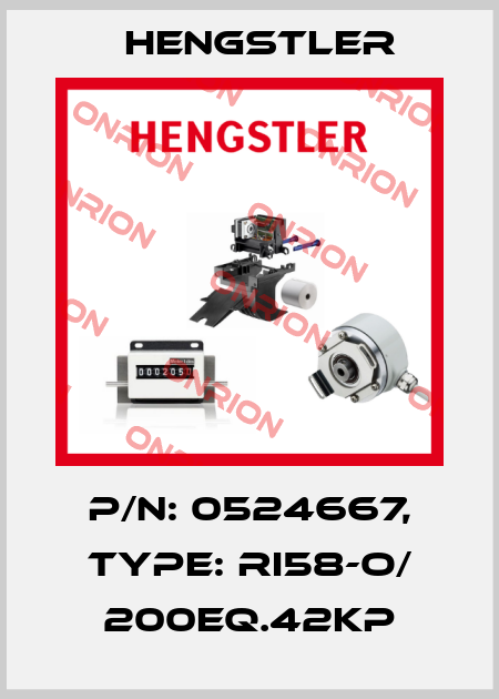 p/n: 0524667, Type: RI58-O/ 200EQ.42KP Hengstler