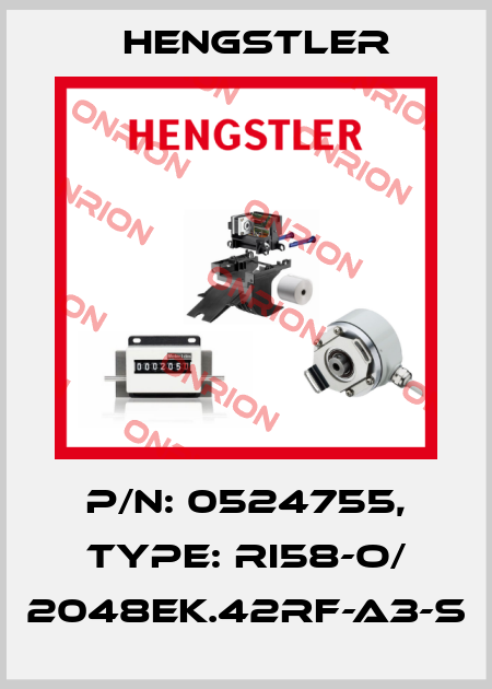 p/n: 0524755, Type: RI58-O/ 2048EK.42RF-A3-S Hengstler