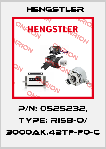 p/n: 0525232, Type: RI58-O/ 3000AK.42TF-F0-C Hengstler