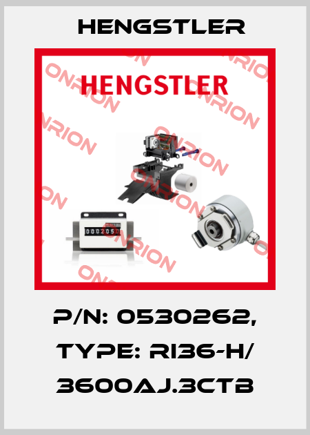 p/n: 0530262, Type: RI36-H/ 3600AJ.3CTB Hengstler