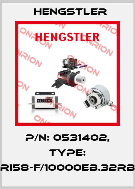p/n: 0531402, Type: RI58-F/10000EB.32RB Hengstler