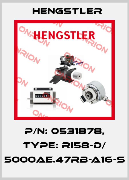 p/n: 0531878, Type: RI58-D/ 5000AE.47RB-A16-S Hengstler