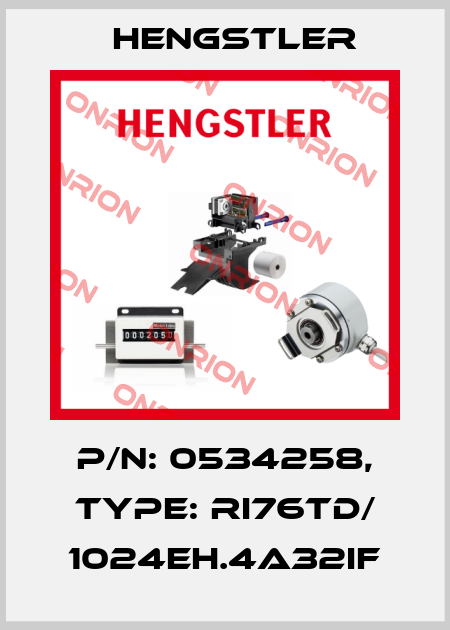 p/n: 0534258, Type: RI76TD/ 1024EH.4A32IF Hengstler