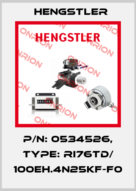 p/n: 0534526, Type: RI76TD/ 100EH.4N25KF-F0 Hengstler