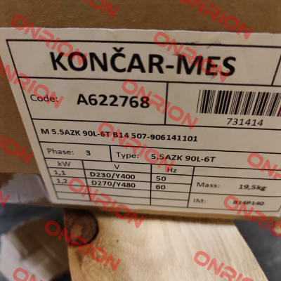 M 5.5AZK 90L-6T B14 Koncar