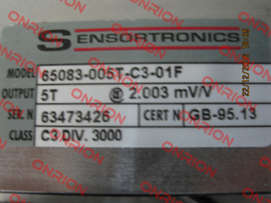 65083-CS-5000kg- 3124M Sensortronics